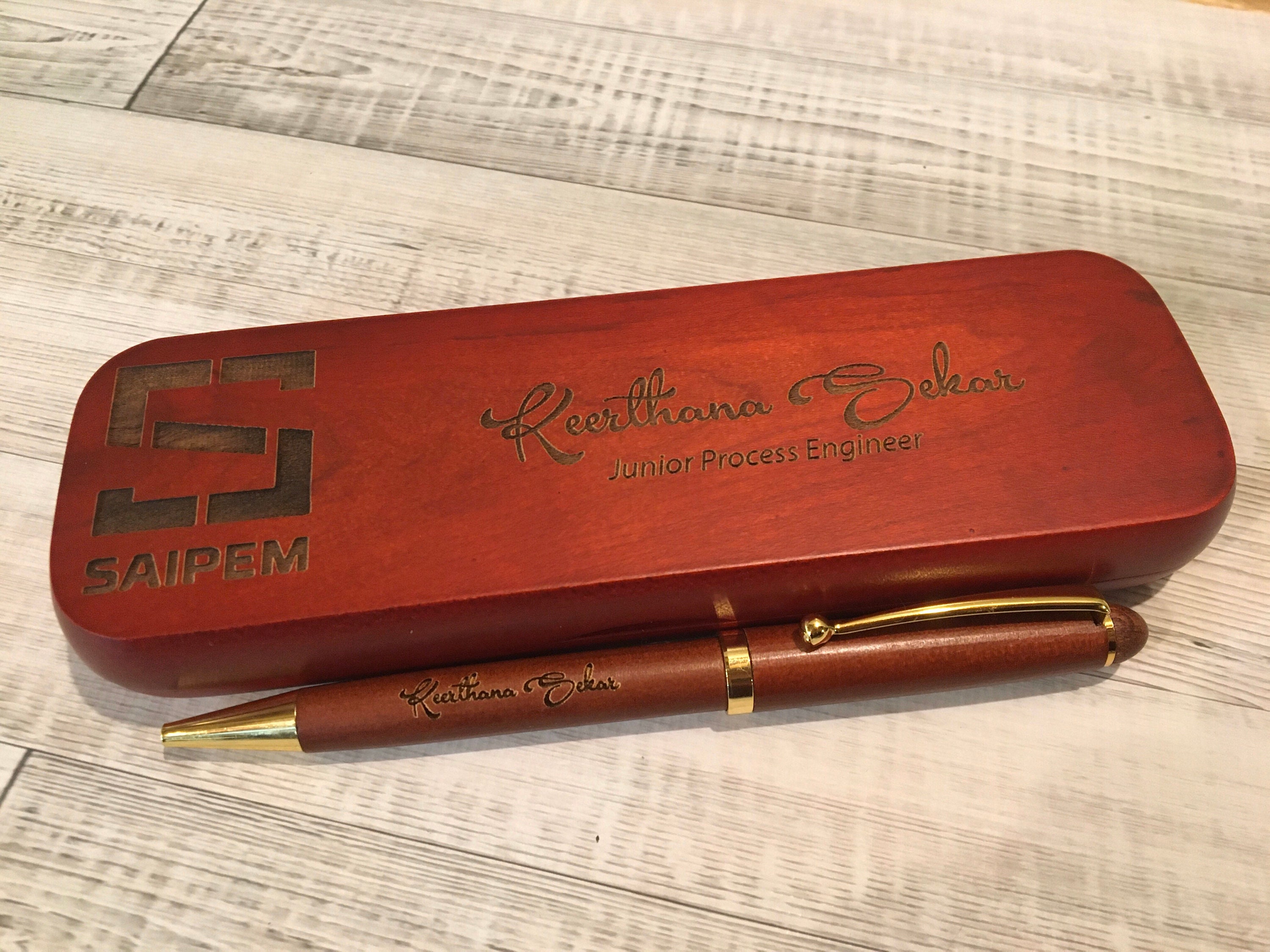 Custom Company Pen Sets Personalized Wood Desktop Pen Set Etsy