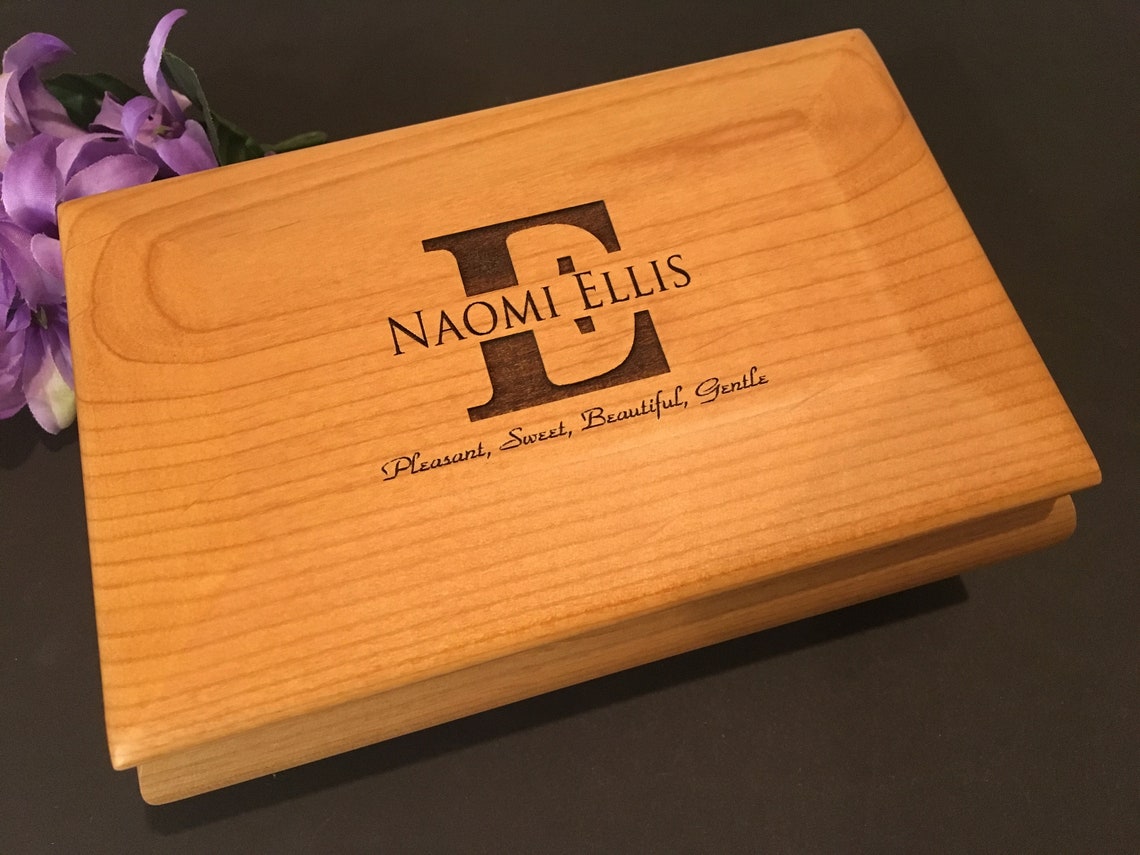 Personalized Wood Jewelry Box Wedding Gift Mothers Day Gift Etsy