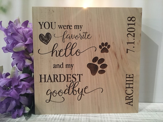 You Were My Favorite Hello And My Hardest Goodbye, Engraved Dog Loss Gift, Pet Owner, Dog Memorial Candle, Loss Of Dog, Dog Owner Gift