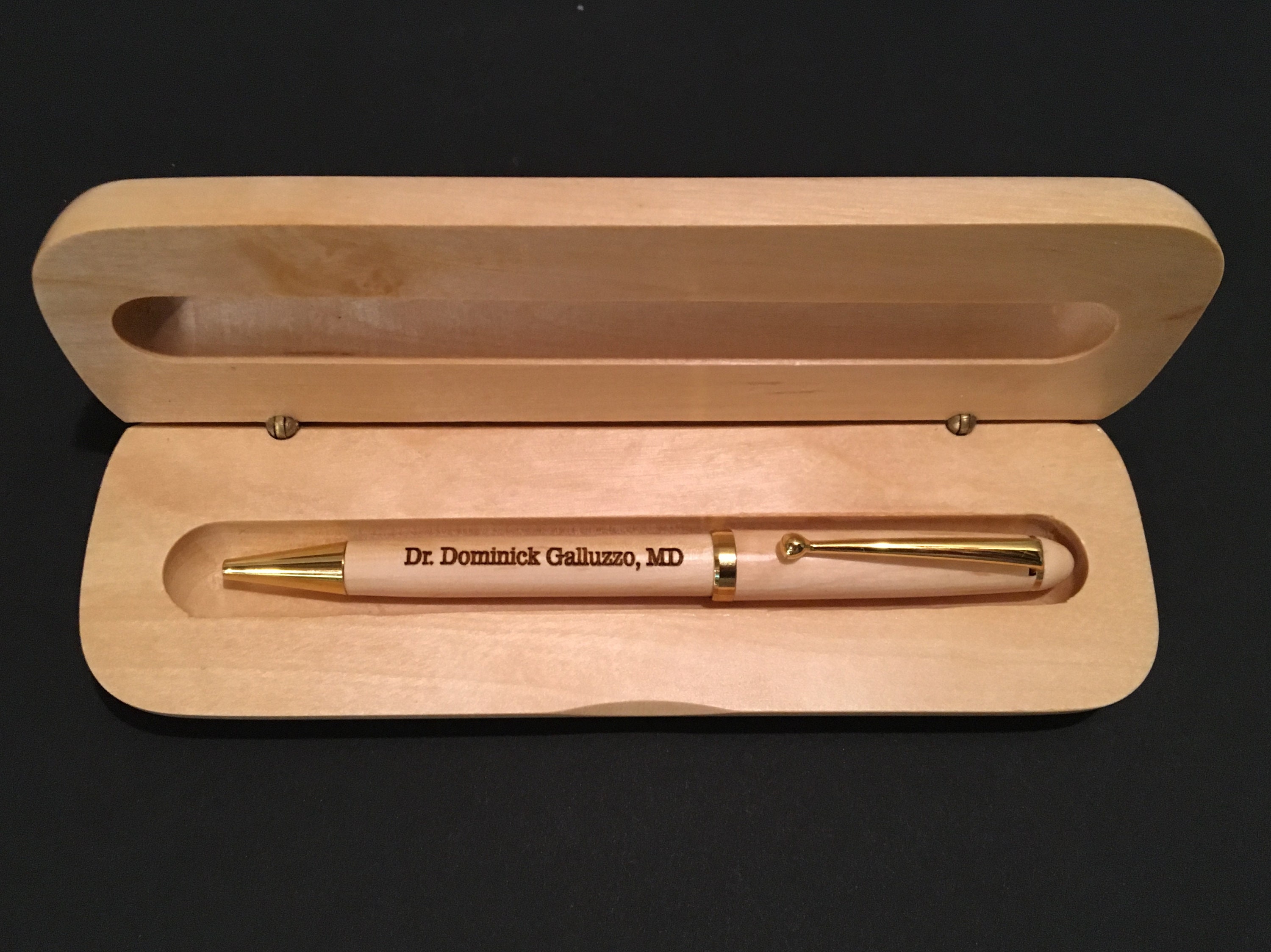 Custom Company Pen Sets Personalized Wood Desktop Pen Set 