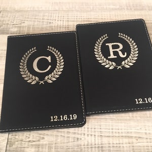 Wedding Gift His and Hers Personalized Passport Cover Holder Passport Wallet Mr & Mrs Gift Destination Wedding Honeymoon Gift Couples Gift image 1