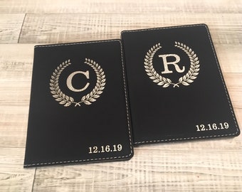 Wedding Gift His and Hers Personalized Passport Cover Holder Passport Wallet Mr & Mrs Gift Destination Wedding Honeymoon Gift Couples Gift