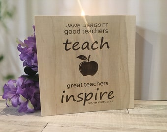 Personalized Teacher Gift | Teacher Appreciation | Teacher Retirement | Gifts for Teachers | Good Teachers Teach | Great Teachers Inspire