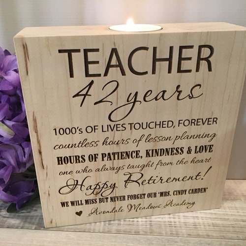 Teacher Retirement Gift Retirement Gifts for Teachers | Etsy