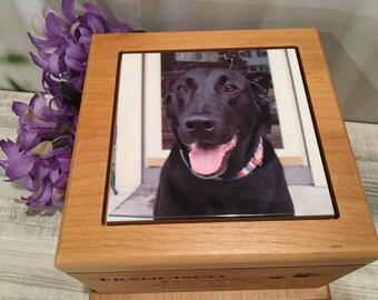 Personalized Dog Memorial Urn Cremation Dog Urn Custom Cat Urn Pet Photo Memorial Gifts Pet Memorial Box Urns For Small Animals Wooden Urn