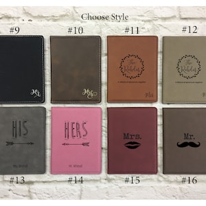 Wedding Gift His and Hers Personalized Passport Cover Holder Passport Wallet Mr & Mrs Gift Destination Wedding Honeymoon Gift Couples Gift image 5