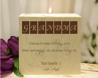 Gift For Grandma, Personalized Candle, Gift From Grandkids, Gift from Grandson, Nana Gift, Mothers Day Gift, Gift For Her, Gift Under 30