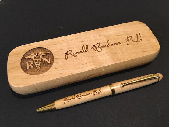 Custom CEO Pen Sets, Personalized Wood Desktop Pen Set, Secretary