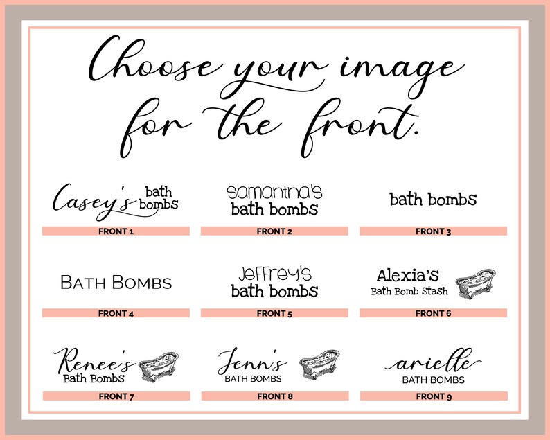 Bath Bomb Gift Set Personalized 5 oz 1.5 oz Bath Bombs Etsy