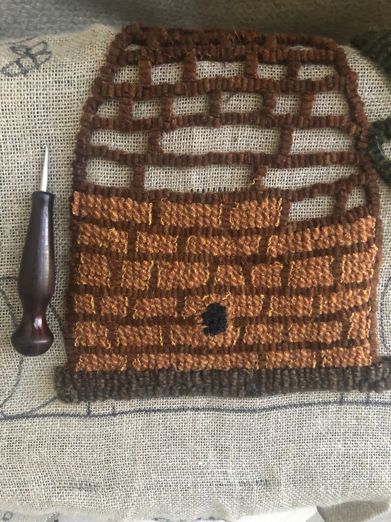 Pumpkin Bee Skep Rug Hooking Pattern on Linen - Etsy