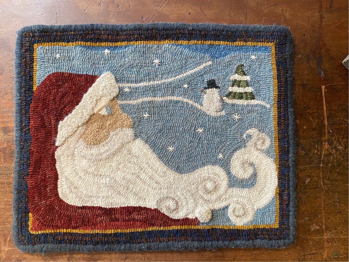 North Wind Ride Rug Hooking Pattern on Linen - Etsy