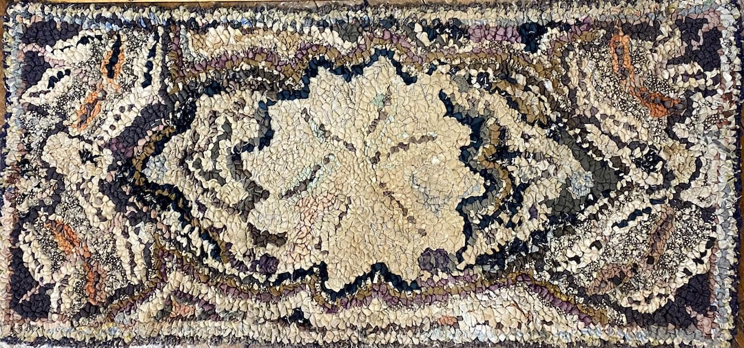 Maureen's Olde Flowers Rug Hooking Pattern on Linen or Monk's Cloth - Etsy