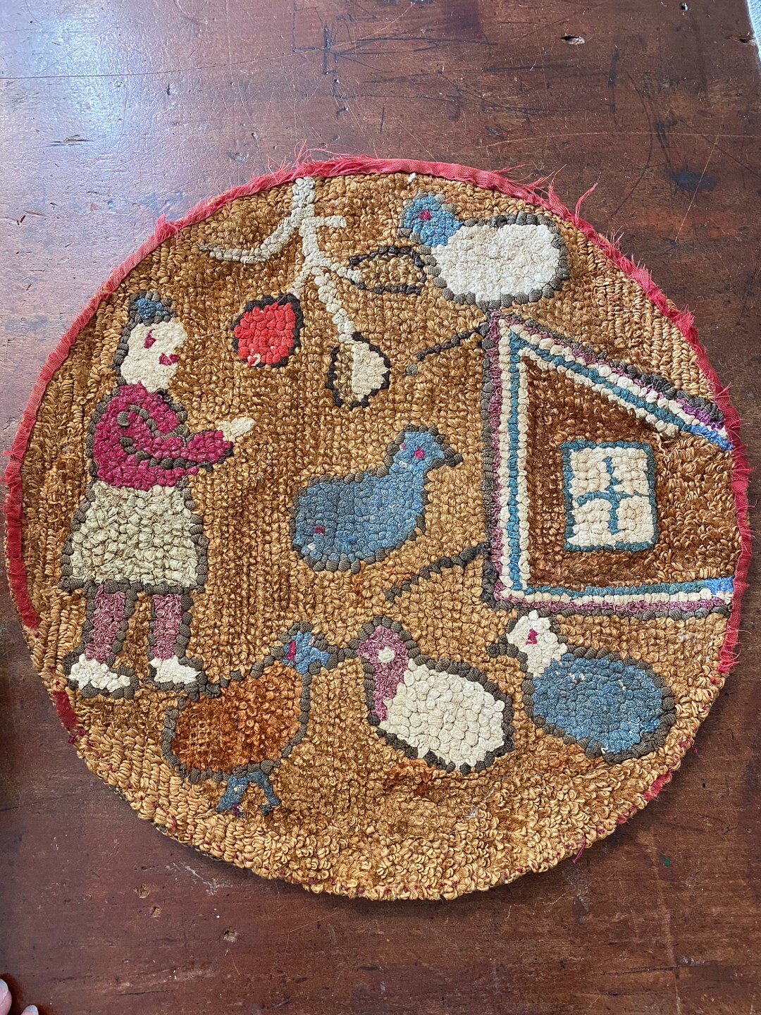 April’s Chickens Rug Hooking Pattern Drawn on Monk's Cloth or Linen - Etsy