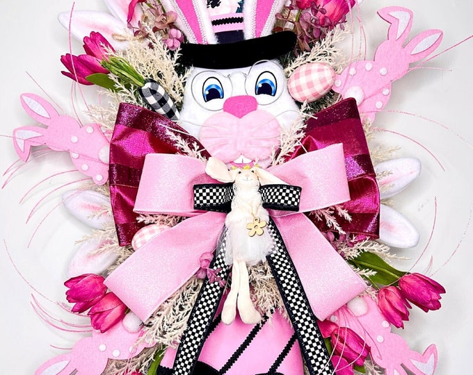 Easter Wreath, Bunny Wreaths, Spring Swag, Front Door Wreath, Spring Door Decor, Ritzy Glitzy Wreaths Best Bunny Wreaths.