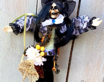 Detailed Skeleton Ornament: Halloween Decor, Day of the Dead, 12 inch