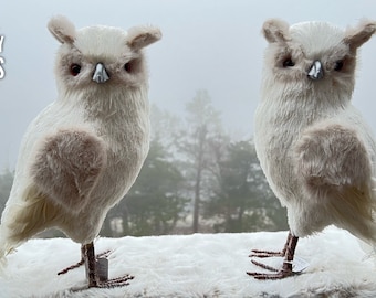 Winter White Owl decor for wreaths, white owls, winter owls, Ritzy Glitzy Wreaths owls