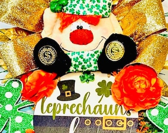 St Patrick's Day Wreath,  Saint Pattys Day Front Door Decor, St paddy’s wreath, Leprechaun, Shamrock Wreath, Happy St. Patrick's Day