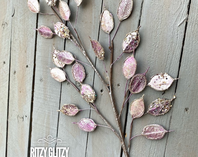 Purple lavender Lunaria floral leaves, Farrisilk floral, lavender leopard Lunaria floral, lavender leaves