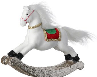 Rocking Horse Ornament, Horse ornament, Velvet Horse Ornament, Christmas Rocking Horse decoration