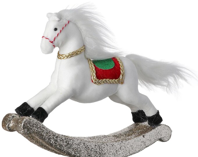 Rocking Horse Ornament, Horse ornament, Velvet Horse Ornament, Christmas Rocking Horse decoration