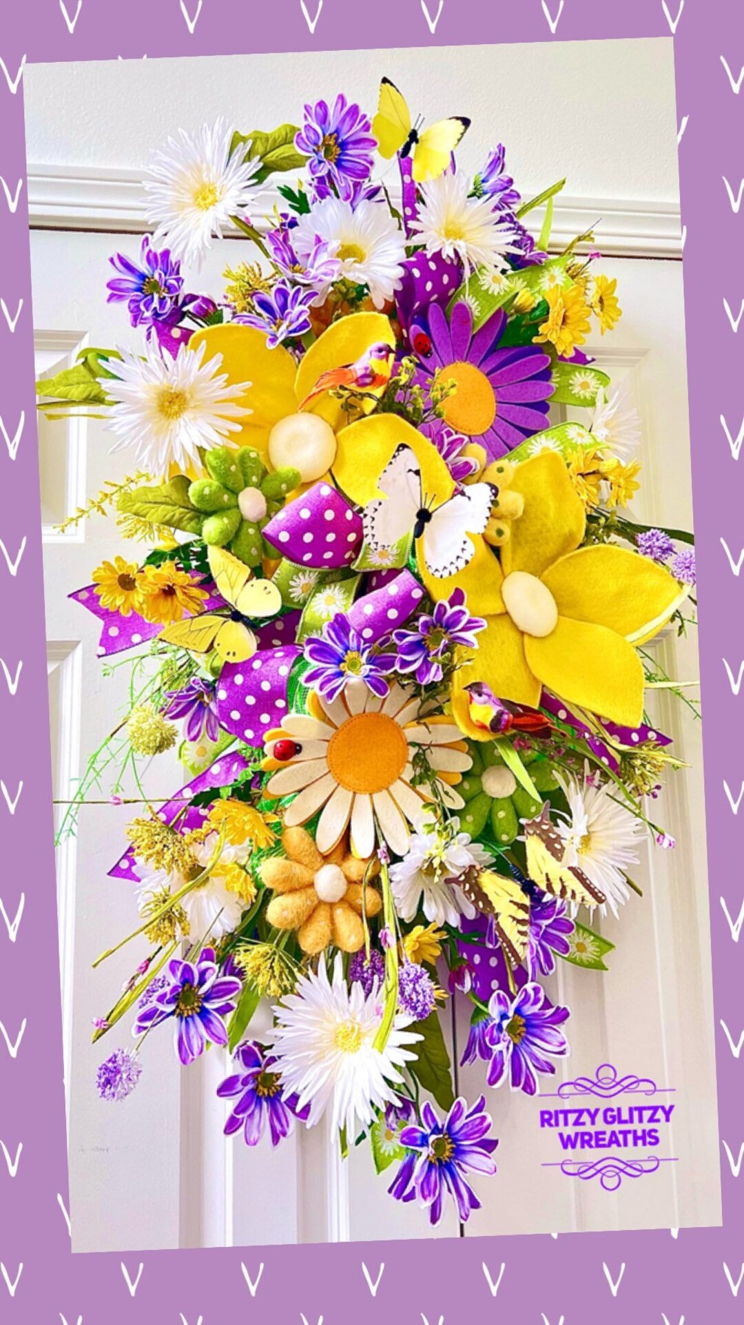 Spring Wreath, Summer Wreath, Daisy Wreath, Summer Swag, Daisy Swag