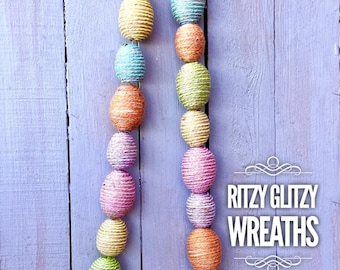 Easter Egg Garland, Egg Garland, Jute Eggs, spring Egg Garland