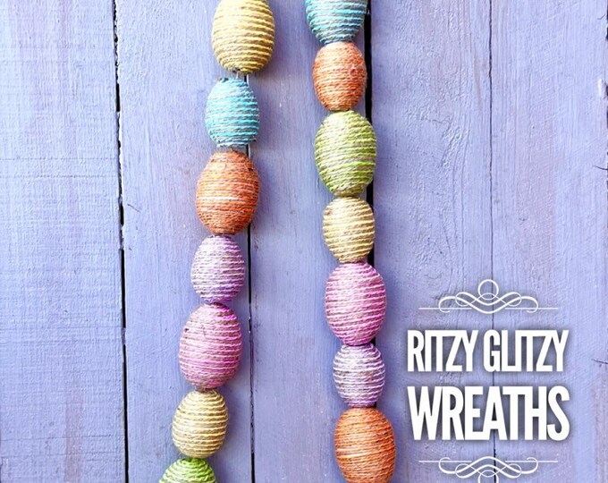 Easter Egg Garland, Egg Garland, Jute Eggs, spring Egg Garland
