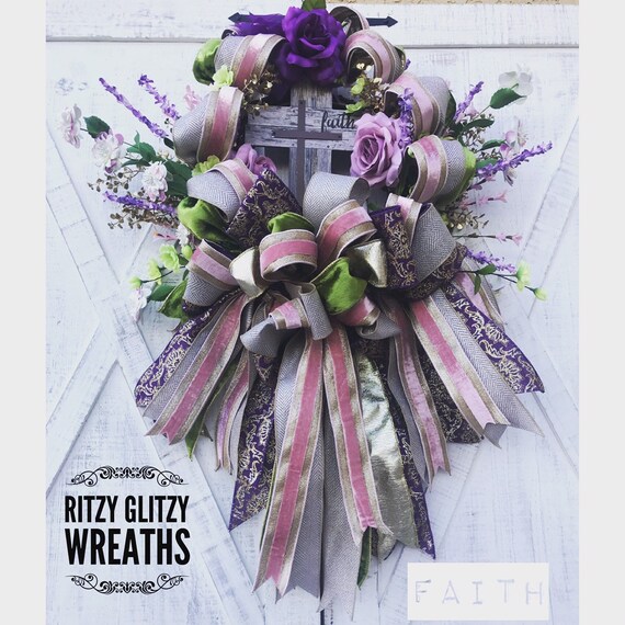 Cross Wreaths Easter Wreath Ba Bam With Crosses Spring Gvine Front Door