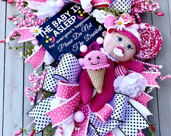 Baby Girl Wreath, Baby shower Wreath for Girl, Its a girl -  Baby Gift, Expected Mothers, mother-to-be, baby shower gift, baby gifts