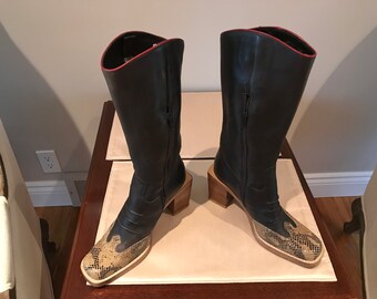mia snakeskin boots