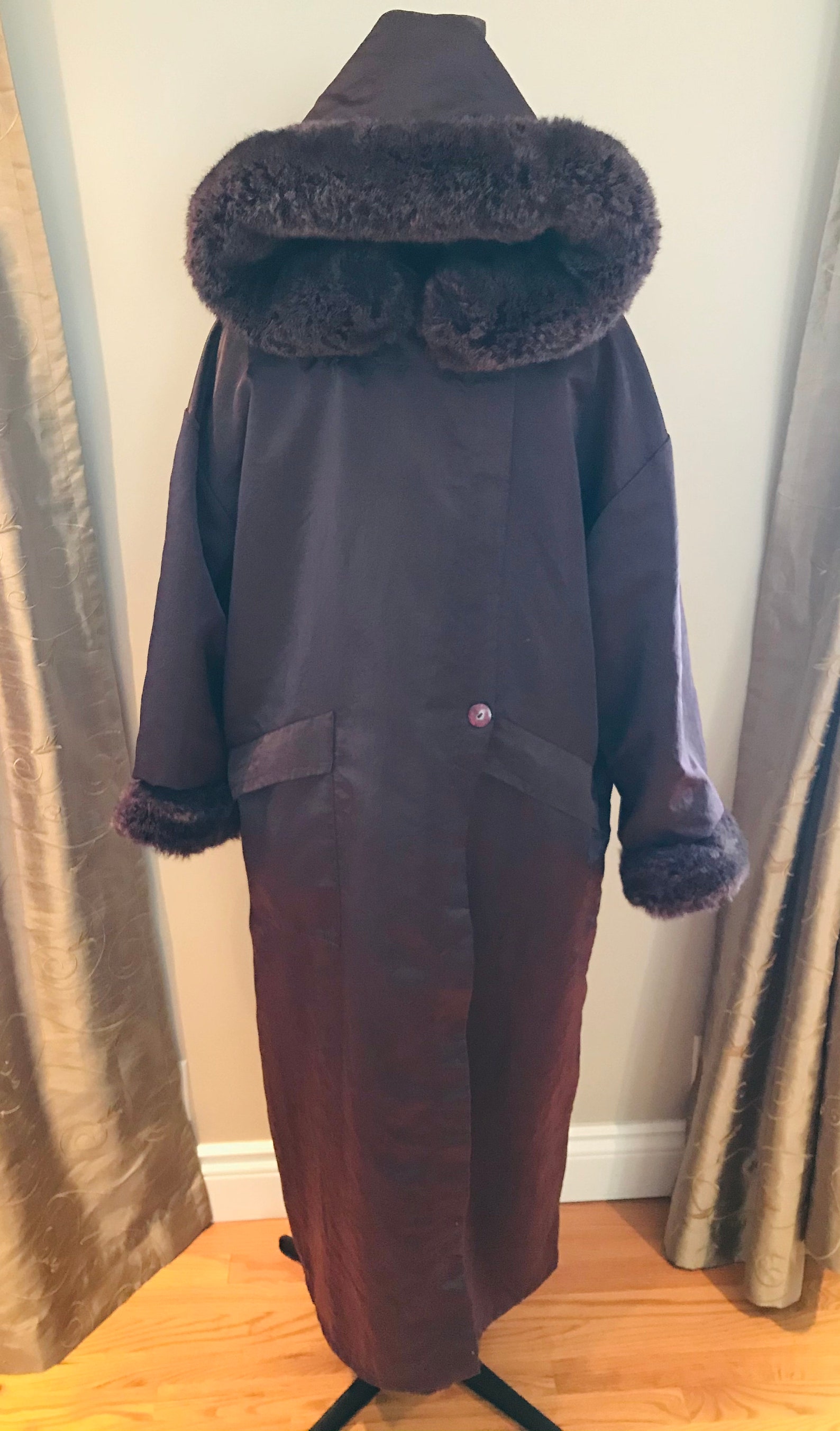 Vintage Designer Linda Lundstrom La Parka Wool Coat Plum | Etsy