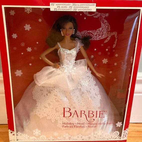 RARE European Barbie Collector Holiday Doll 2012 African American Mattel X8272 New NRFB 25th Anniversary Etsy