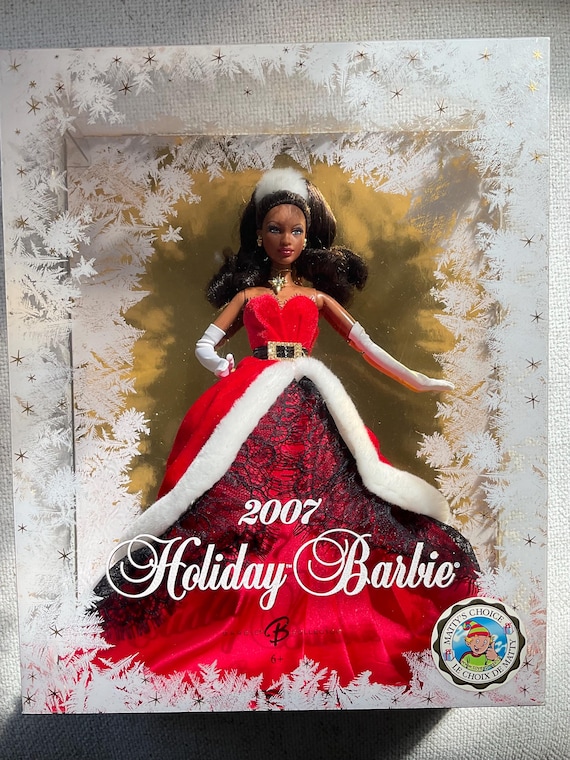 black dress holiday barbie Barbie |1996 Happy Holidays | Black/Red Dress