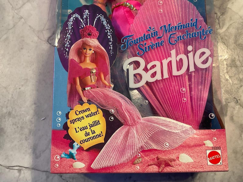 Barbie Fountain Mermaid Meerjungfrau Sirène Puppe #10393 Mattel 1993