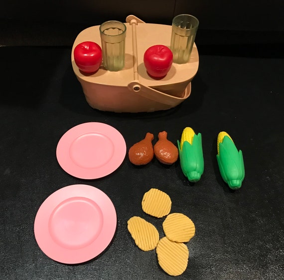 Vintage Fisher Price Fun With Food Pack A Picnic Basket Etsy