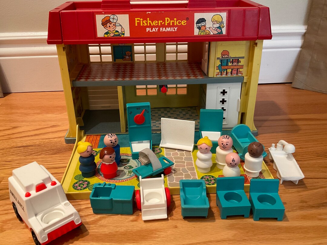Fisher Price Hospital Play Set 197678 With 19 Accessories Etsy