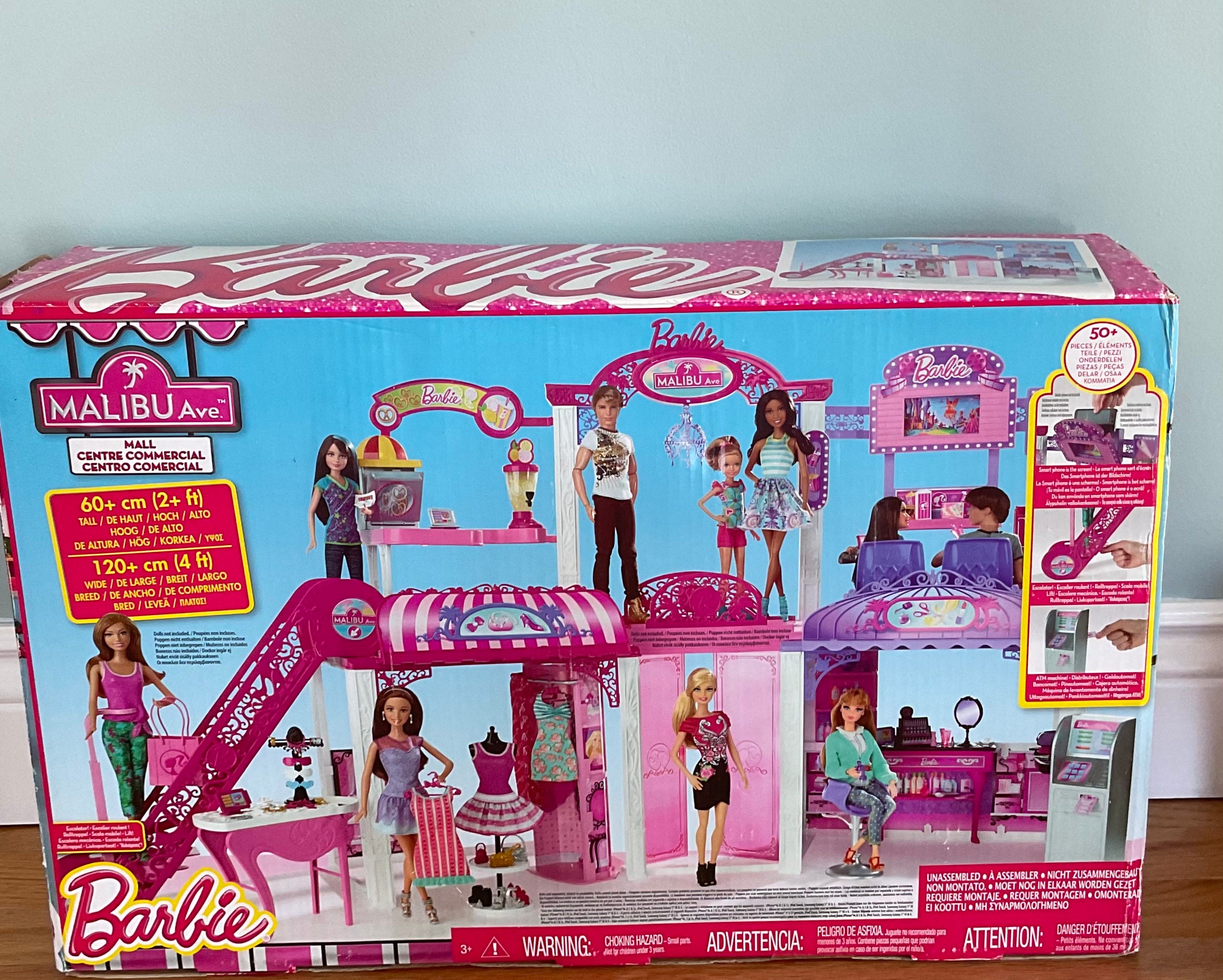 Barbie Malibu Mall Rare 2’ X ‘ Long Includes Mall, Furniture And