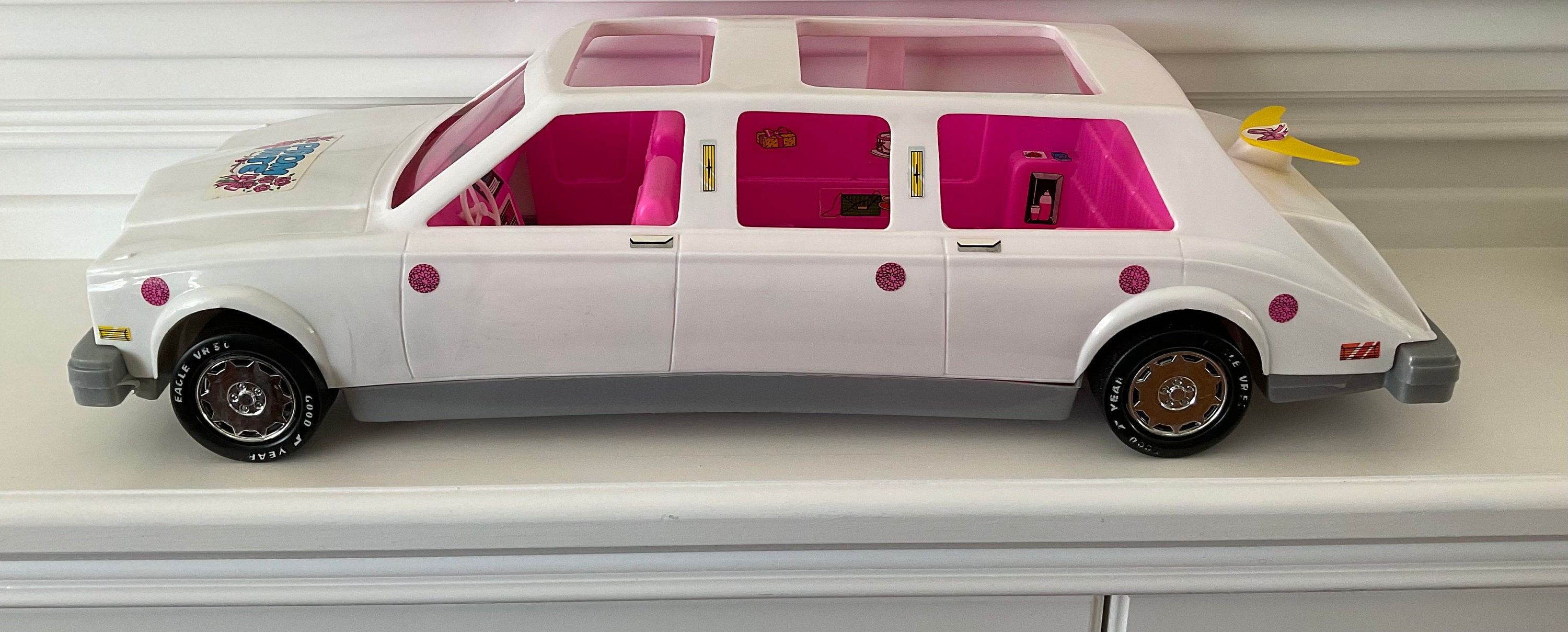 Vintage Rare American Plastic Barbie Limousine Just Married