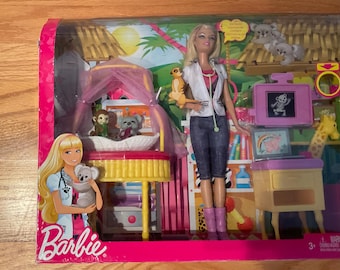 Coffret de jeu poupée Barbie I Can Be a Zoo Doctor 2010 neuf NRFB