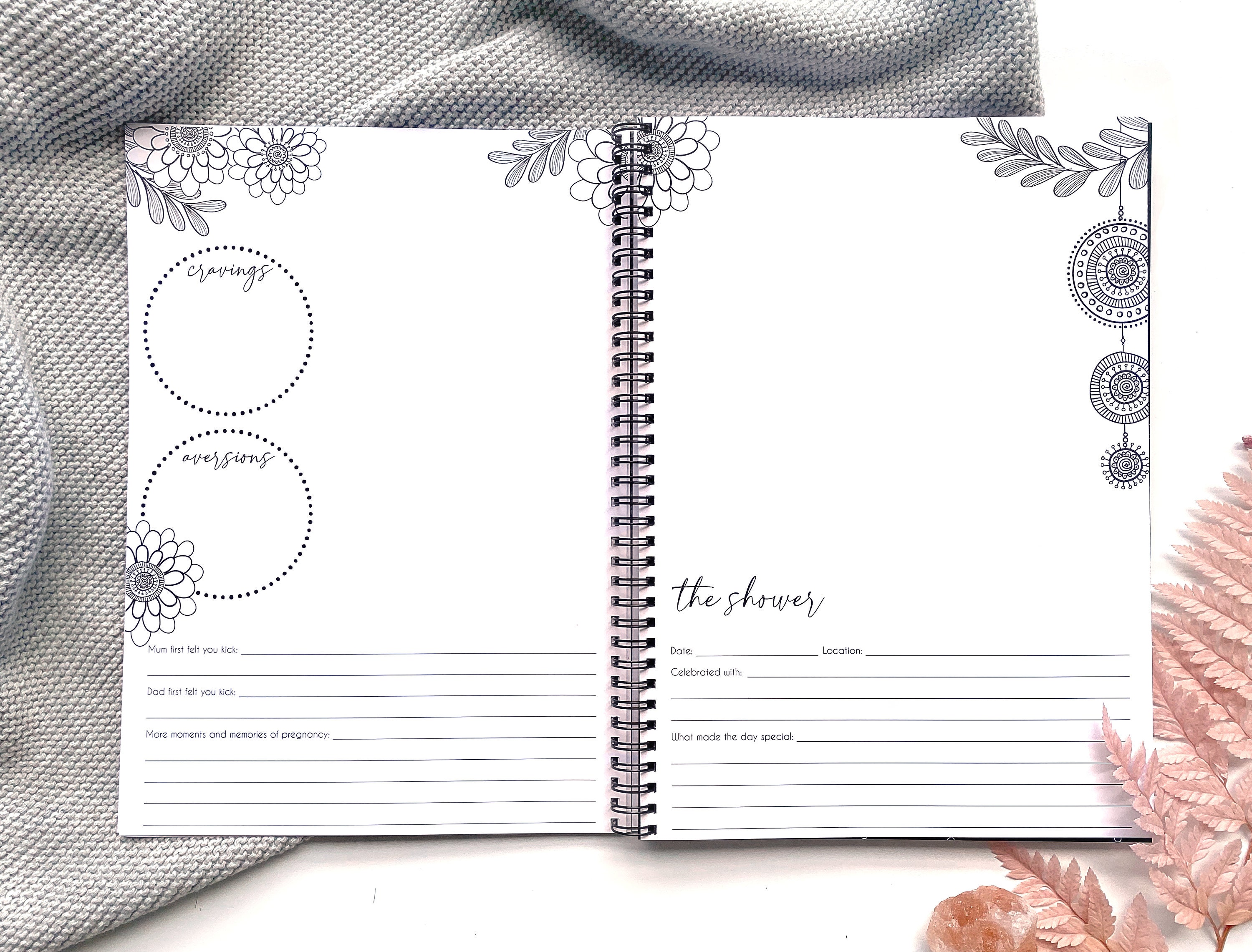 Baby Milestone Book Baby Book Baby Memory Book Pregnancy Etsy