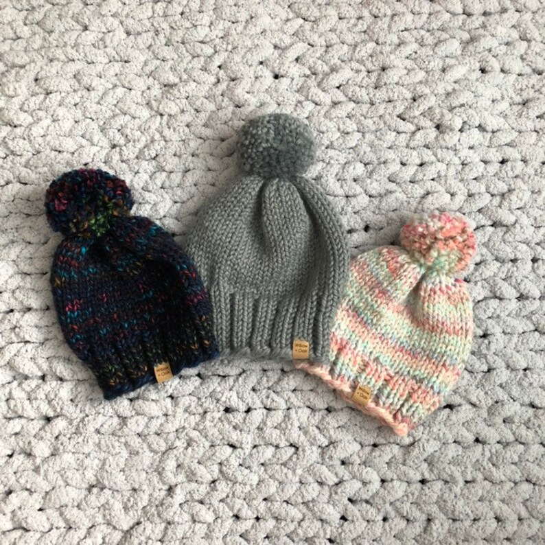 Custom Toque Custom beanie matching toques Custom Toque solid colour faux fur pom Custom solid colour beanie toques with double pom