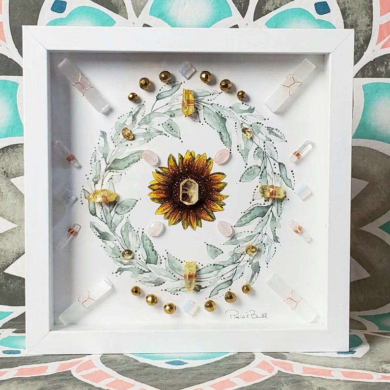 Crystal Grid Crystal Art Framed Crystal Art Framed Crystal Etsy