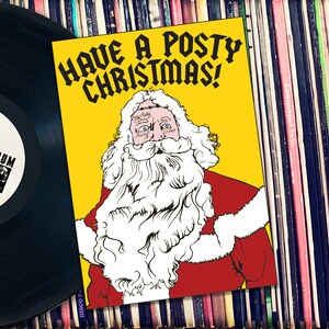 Heb een posty kerst afdrukbare 5x7" kaart. INSTANT DOWNLOAD.