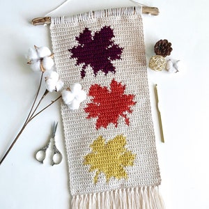 Crochet Pattern | The Maple Tree Wall Hanging | Wall Hanging Crochet Pattern | Maple Leaf Crochet Pattern | Fall Leaf Crochet Pattern | PDF