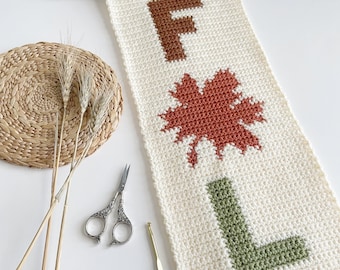 Crochet Pattern | The Oh So Fall Wall Hanging | Wall Hanging Crochet Pattern | Fall Crochet Pattern | Maple Leaf Crochet Pattern | PDF