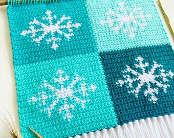 Crochet Pattern | The Retro Snowflake Wall Hanging | Wall Hanging Crochet Pattern | Crochet Tapestry Pattern | Crochet Snowflake | PDF