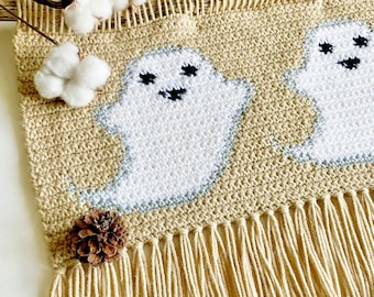 Crochet Pattern | The Boo Crew Wall Hanging | Wall Hanging Crochet Pattern | Fall Crochet Pattern | Ghost Crochet Pattern | Instant Download