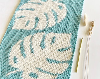 Crochet Pattern | The Monstera Fields Wall Hanging | Wall Hanging Crochet Pattern | Monstera Leaf Crochet Pattern | Instant Download | PDF