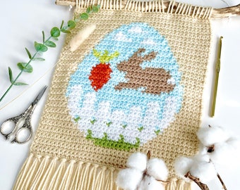 Crochet Pattern | The Oh So Easter Wall Hanging | Crochet Wall Hanging Pattern | Easter Crochet Pattern | Easter Egg Crochet Pattern | PDF
