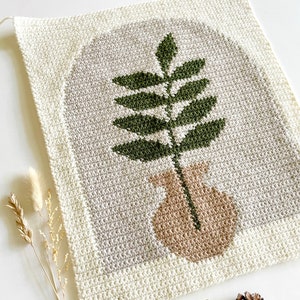 Crochet Pattern The Fern in the Window Wall Hanging Wall Hanging Crochet Pattern Crochet Plant Pattern Instant Download PDF image 2